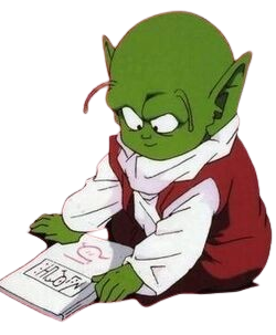 Dende with a book of sorts